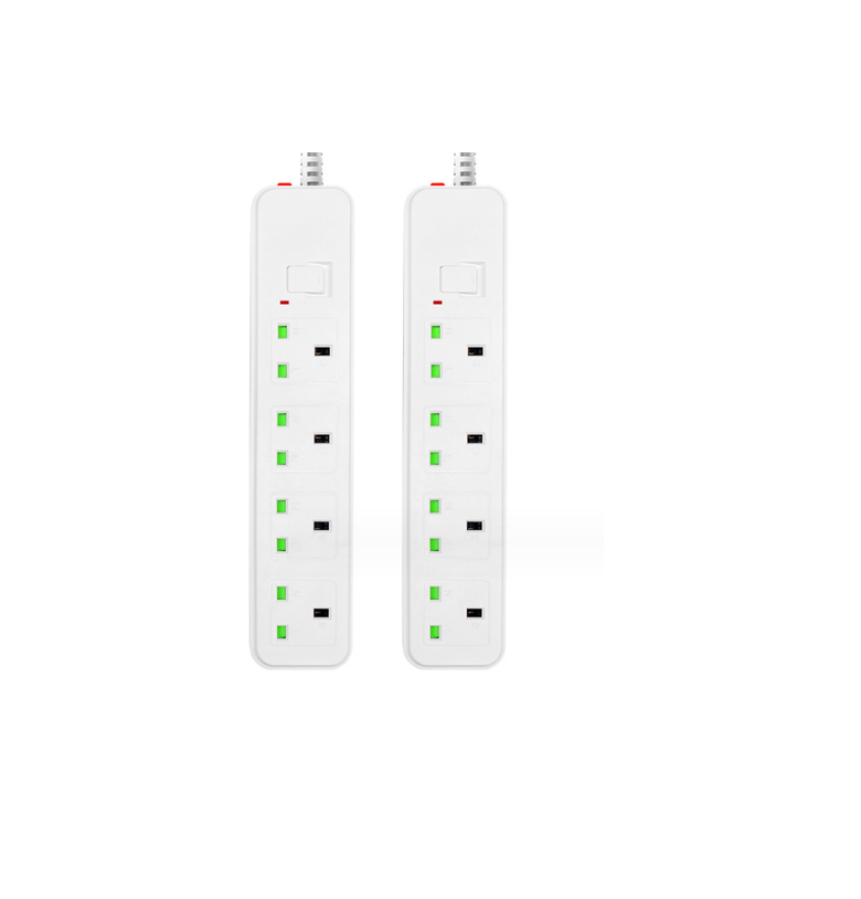 10A 110-250V 4-position UK electrical socket 0.75MM copper core