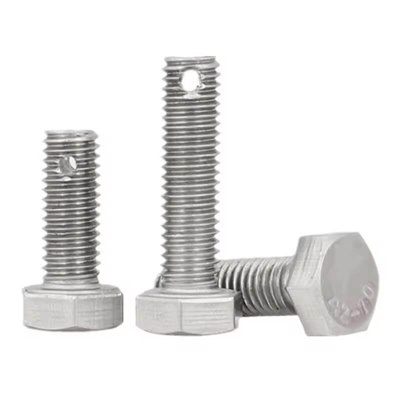 M6-M24 Stainless steel grade A2-70 hexagon bolts with cotter pin hole